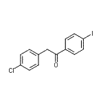 结构式 CAS# 898784-08-2, 2-(4-氯苯基)-1-(4-碘苯基)乙酮