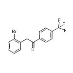 structure of CAS# 898784-18-4, 2-(2-Bromophenyl)-1-[4-(trifluoromethyl)phenyl]ethanone;2-(2-bromophenyl)-4'-trifluoromethylacetophenone