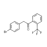 structure of CAS# 898784-23-1, 2-(4-Bromophenyl)-1-[2-(trifluoromethyl)phenyl]ethanone;2-(4-Bromophenyl)-2'-trifluoromethylacetophenone;MFCD02260735