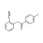 structure of CAS# 898784-33-3, 2-[2-(4-Iodophenyl)-2-oxoethyl]benzonitrile;2-(2-Cyanophenyl)-4'-iodoacetophenone