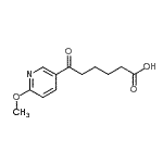 结构式 CAS# 898784-60-6, 6-(6-甲氧基-3-吡啶基)-6-氧代己酸