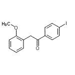 结构式 CAS# 898784-93-5, 1-(4-碘苯基)-2-(2-甲氧基苯基)乙酮