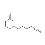structure of CAS# 898784-95-7, 5-(3-Oxocyclohexyl)pentanenitrile;5-(3-Oxocyclohexyl)valeronitrile