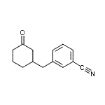 structure of CAS# 898785-01-8, 3-[(3-Oxocyclohexyl)methyl]benzonitrile;3-[(3-Oxocyclohexyl)methyl]benzonitrile