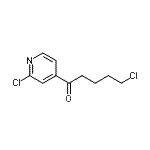 structure of CAS# 898785-09-6, 5-Chloro-1-(2-chloro-4-pyridinyl)-1-pentanone;2-Chloro-4-(5-chlorovaleryl)pyridine