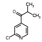 结构式 CAS# 898785-53-0, 1-(2-氯-4-吡啶基)-2-甲基-1-丙酮