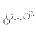 structure of CAS# 898785-54-1, 4-(5,5-Dimethyl-1,3-dioxan-2-yl)-1-(2-iodophenyl)-1-butanone;4-(5,5-dimethyl-1,3-dioxan-2-yl)-2'-iodobutyrophenone