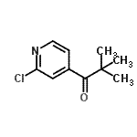 结构式 CAS# 898785-55-2, 1-(2-氯-4-吡啶基)-2,2-二甲基-1-丙酮