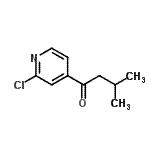 结构式 CAS# 898785-57-4, 1-(2-氯-4-吡啶基)-3-甲基-1-丁酮
