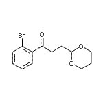 结构式 CAS# 898785-66-5, 1-(2-溴苯基)-3-(1,3-二恶烷-2-基)-1-丙酮