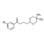 结构式 CAS# 898785-72-3, 1-(3-溴苯基)-4-(5,5-二甲基-1,3-二恶烷-2-基)-1-丁酮