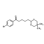 结构式 CAS# 898785-80-3, 1-(4-溴苯基)-5-(5,5-二甲基-1,3-二恶烷-2-基)-1-戊酮