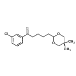 structure of CAS# 898785-94-9, 1-(3-Chlorophenyl)-5-(5,5-dimethyl-1,3-dioxan-2-yl)-1-pentanone;3'-chloro-5-(5,5-dimethyl-1,3-dioxan-2-yl)valerophenone