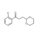 structure of CAS# 898785-98-3, 3-(1,3-Dioxan-2-yl)-1-(2-fluorophenyl)-1-propanone;3-(1,3-Dioxan-2-yl)-2'-fluoropropiophenone