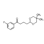 structure of CAS# 898786-06-6, 4-(5,5-Dimethyl-1,3-dioxan-2-yl)-1-(3-fluorophenyl)-1-butanone;4-(5,5-dimethyl-1,3-dioxan-2-yl)-3'-fluorobutyrophenone