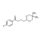 结构式 CAS# 898786-09-9, 4-(5,5-二甲基-1,3-二恶烷-2-基)-1-(4-氟苯基)-1-丁酮