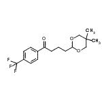 structure of CAS# 898786-65-7, 4-(5,5-Dimethyl-1,3-dioxan-2-yl)-1-[4-(trifluoromethyl)phenyl]-1-butanone;4-(5,5-di<wbr>methyl-1,<wbr>3-dioxan-<wbr>2-yl)-4'-<wbr>trifluoro<wbr>methylbut<wbr>yrophenone