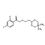 结构式 CAS# 898786-85-1, 1-(2,4-二氟苯基)-5-(5,5-二甲基-1,3-二恶烷-2-基)-1-戊酮
