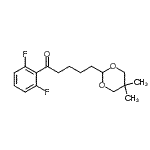 结构式 CAS# 898786-95-3, 1-(2,6-二氟苯基)-5-(5,5-二甲基-1,3-二恶烷-2-基)-1-戊酮