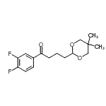 结构式 CAS# 898786-97-5, 1-(3,4-二氟苯基)-4-(5,5-二甲基-1,3-二恶烷-2-基)-1-丁酮