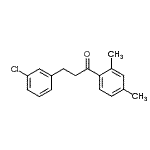 结构式 CAS# 898787-04-7, 3-(3-氯苯基)-1-(2,4-二甲基苯基)-1-丙酮