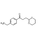 结构式 CAS# 898787-08-1, 3-(1,3-二恶烷-2-基)-1-(4-乙基苯基)-1-丙酮