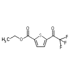 structure of CAS# 898787-39-8, Ethyl 5-(trifluoroacetyl)-2-thiophenecarboxylate;Ethyl 5-trifluoroacetyl-2-thenoate;MFCD02260850
