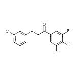 结构式 CAS# 898787-48-9, 3-(3-氯苯基)-1-(3,4,5-三氟苯基)-1-丙酮