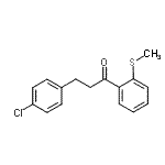structure of CAS# 898787-79-6, 3-(4-Chlorophenyl)-1-[2-(methylsulfanyl)phenyl]-1-propanone;3-(4-chlorophenyl)-2'-thiomethylpropiophenone