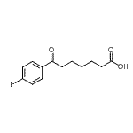 structure of CAS# 898787-95-6, 7-(4-Fluorophenyl)-7-oxoheptanoic acid;7-(4-Fluorophenyl)-7-oxoheptanoic acid;MFCD01311598