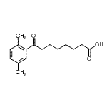 结构式 CAS# 898788-01-7, 8-(2,5-二甲基苯基)-8-氧代辛酸