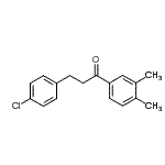 structure of CAS# 898788-06-2, 3-(4-Chlorophenyl)-1-(3,4-dimethylphenyl)-1-propanone;3-(4-chlorophenyl)-3',4'-dimethylpropiophenone