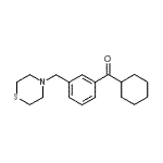 结构式 CAS# 898788-14-2, 环己基[3-(4-硫代吗啉基甲基)苯基]甲酮