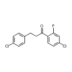 结构式 CAS# 898788-37-9, 1-(4-氯-2-氟苯基)-3-(4-氯苯基)-1-丙酮