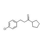 结构式 CAS# 898788-59-5, 3-(4-氯苯基)-1-环戊基-1-丙酮