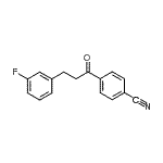 structure of CAS# 898788-85-7, 4-[3-(3-Fluorophenyl)propanoyl]benzonitrile;4'-cyano-3-(3-fluorophenyl)propiophenone