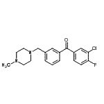 structure of CAS# 898788-92-6, (3-Chloro-4-fluorophenyl){3-[(4-methyl-1-piperazinyl)methyl]phenyl}methanone;3-chloro-4-fluoro-3'-(4-methylpiperazinomethyl) benzophenone