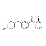 structure of CAS# 898788-98-2, (2-Fluorophenyl){3-[(4-methyl-1-piperazinyl)methyl]phenyl}methanone;2-fluoro-3'-(4-methylpiperazinomethyl) benzophenone