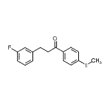 结构式 CAS# 898789-00-9, 3-(3-氟苯基)-1-[4-(甲硫基)苯基]-1-丙酮
