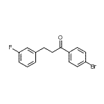 structure of CAS# 898789-05-4, 1-(4-Bromophenyl)-3-(3-fluorophenyl)-1-propanone;4'-bromo-3-(3-fluorophenyl)propiophenone