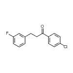 structure of CAS# 898789-11-2, 1-(4-Chlorophenyl)-3-(3-fluorophenyl)-1-propanone;4'-chloro-3-(3-fluorophenyl)propiophenone