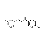structure of CAS# 898789-17-8, 3-(3-Fluorophenyl)-1-(4-fluorophenyl)-1-propanone;4'-fluoro-3-(3-fluorophenyl)propiophenone
