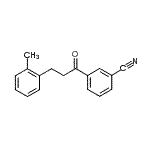 structure of CAS# 898789-24-7, 3-[3-(2-Methylphenyl)propanoyl]benzonitrile;3'-cyano-3-(2-methylphenyl)propiophenone