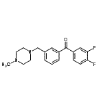 structure of CAS# 898789-33-8, (3,4-Difluorophenyl){3-[(4-methyl-1-piperazinyl)methyl]phenyl}methanone;3,4-difluoro-3'-(4-methylpiperazinomethyl) benzophenone
