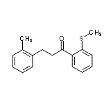 结构式 CAS# 898789-34-9, 3-(2-甲基苯基)-1-[2-(甲硫基)苯基]-1-丙酮