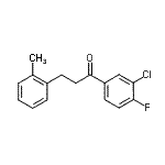 structure of CAS# 898789-66-7, 1-(3-Chloro-4-fluorophenyl)-3-(2-methylphenyl)-1-propanone;3'-chloro-4'-fluoro-3-(2-methylphenyl)propiophenone