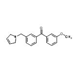 structure of CAS# 898789-67-8, [3-(2,5-Dihydro-1H-pyrrol-1-ylmethyl)phenyl](3-methoxyphenyl)methanone;3-methoxy-3'-(3-pyrrolinomethyl) benzophenone