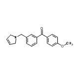structure of CAS# 898789-69-0, [3-(2,5-Dihydro-1H-pyrrol-1-ylmethyl)phenyl](4-methoxyphenyl)methanone;4'-methoxy-3-(3-pyrrolinomethyl) benzophenone