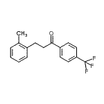 structure of CAS# 898789-79-2, 3-(2-Methylphenyl)-1-[4-(trifluoromethyl)phenyl]-1-propanone;3-(2-methylphenyl)-4'-trifluoromethylpropiophenone