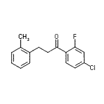 structure of CAS# 898789-91-8, 1-(4-Chloro-2-fluorophenyl)-3-(2-methylphenyl)-1-propanone;4'-chloro-2'-fluoro-3-(2-methylphenyl)propiophenone
